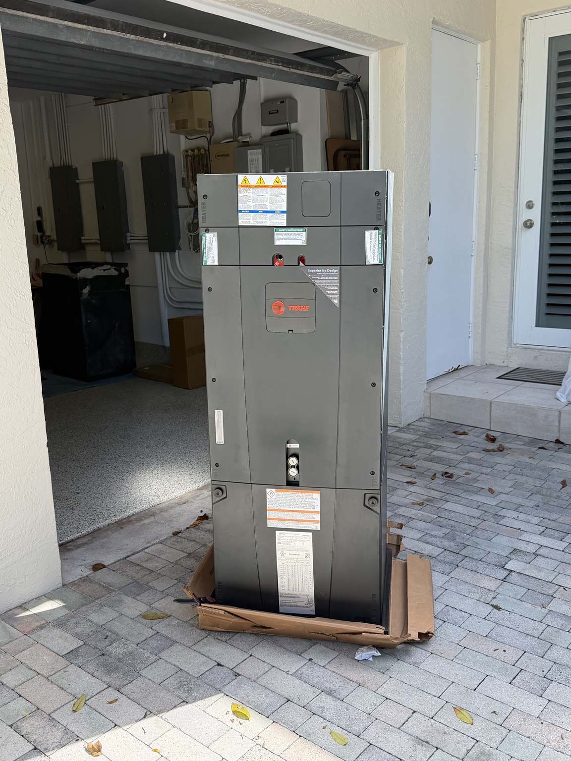 Air handler prepared for professional service