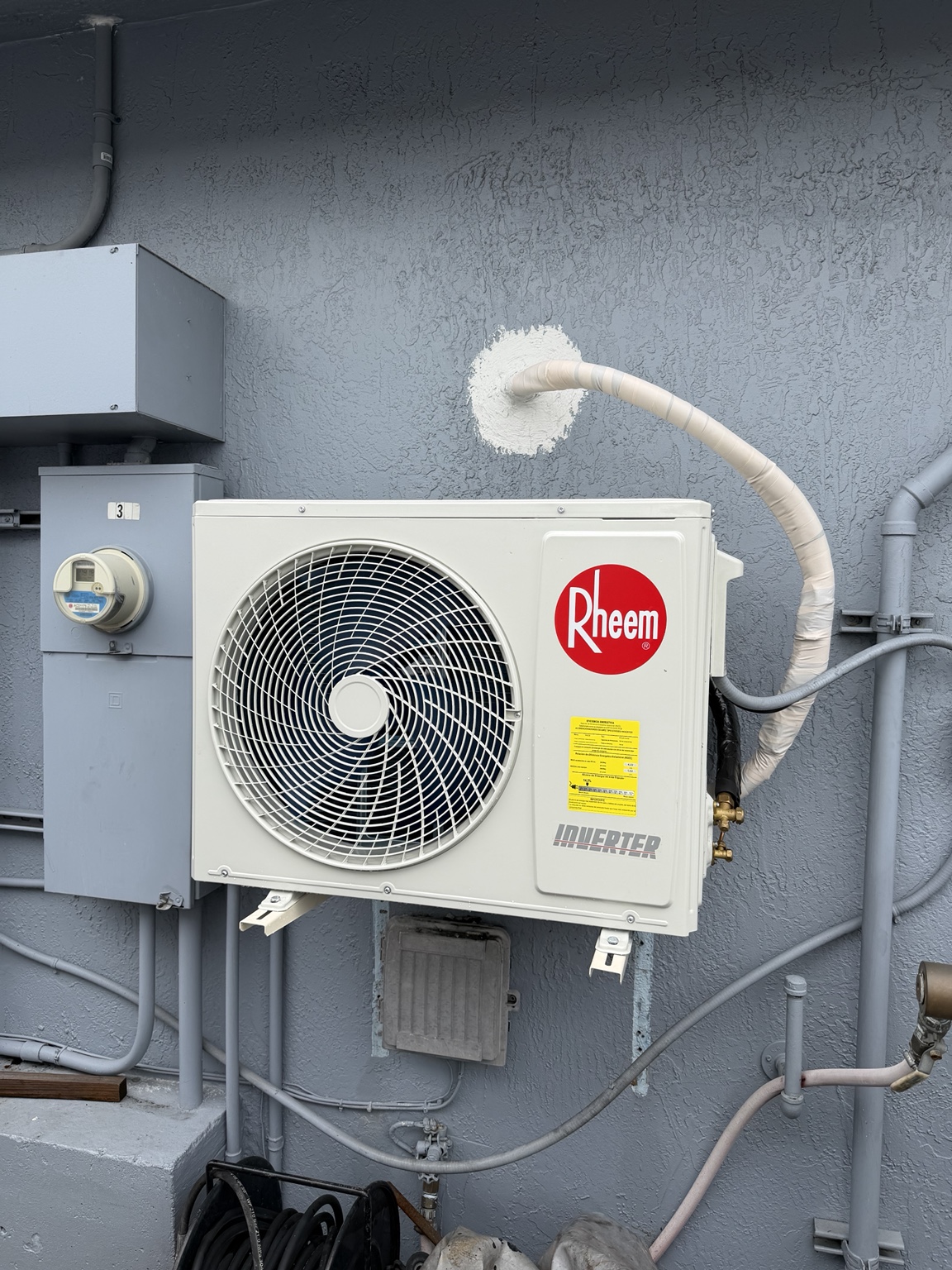 Rheem mini-split outdoor unit installation
